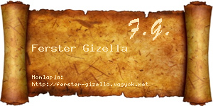 Ferster Gizella névjegykártya