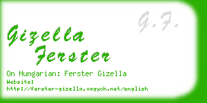 gizella ferster business card